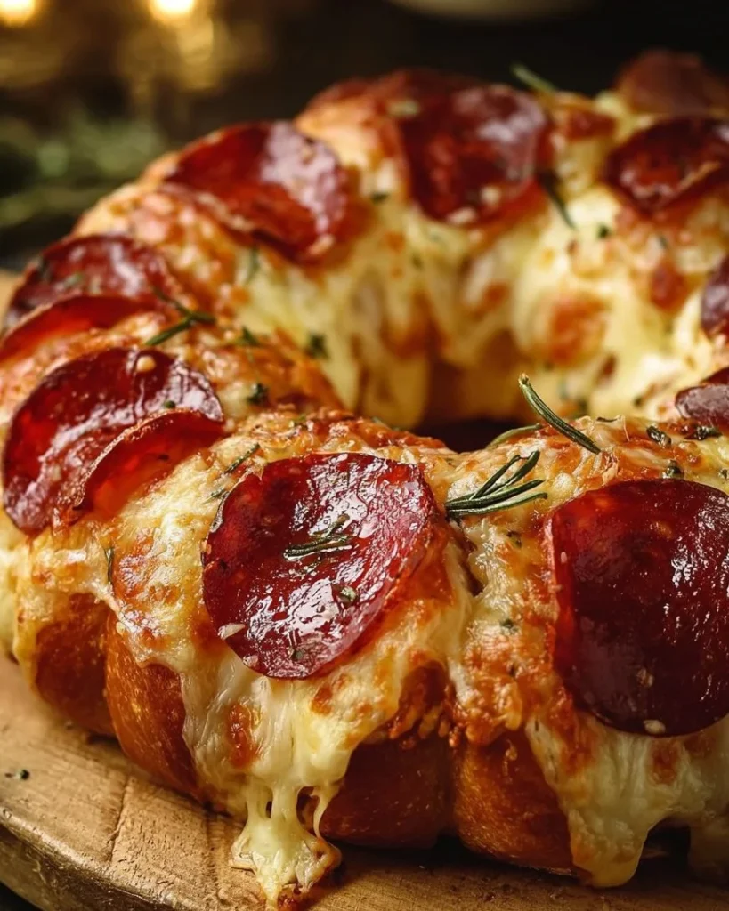 Pull-Apart Pizza Bread recipe with cheesy toppings and herbs