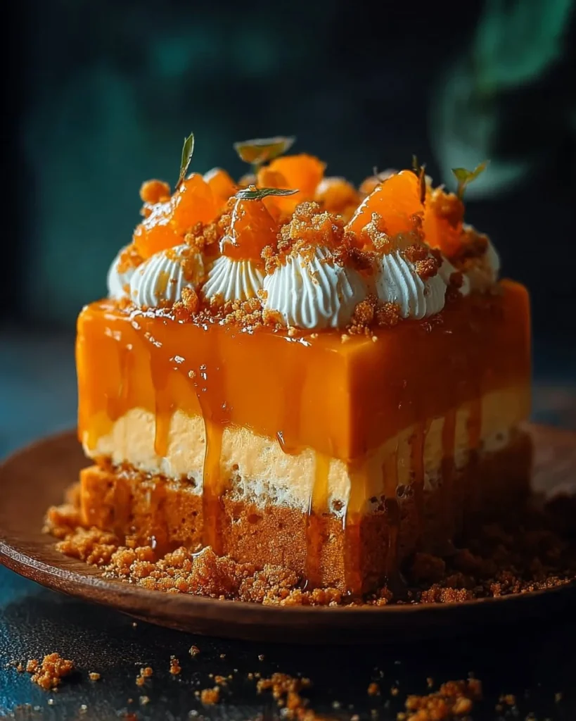 Delicious homemade pumpkin cake with cream cheese frosting on a rustic table.