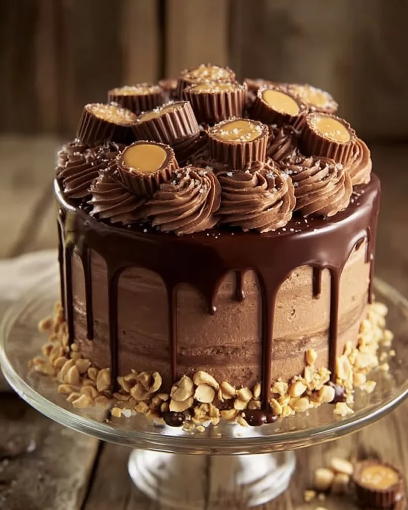 Beautifully decorated Red Velvet Tree Cake with cream cheese frosting