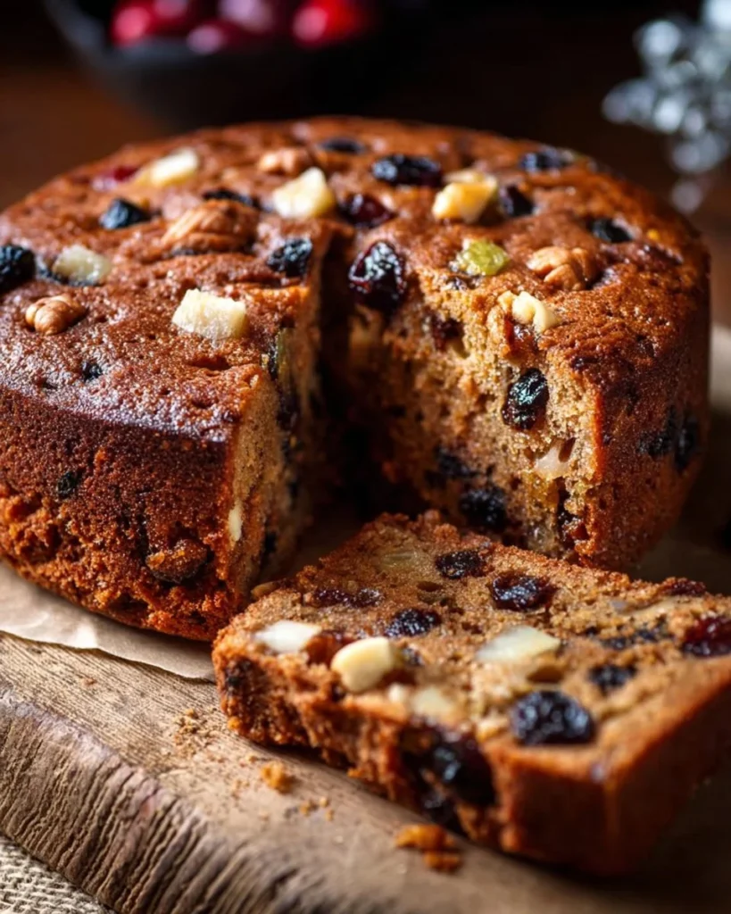 Delicious rich and moist fruit cake ready to be enjoyed during celebrations