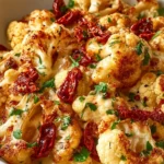 Deliciously roasted cauliflower served as a healthful side dish