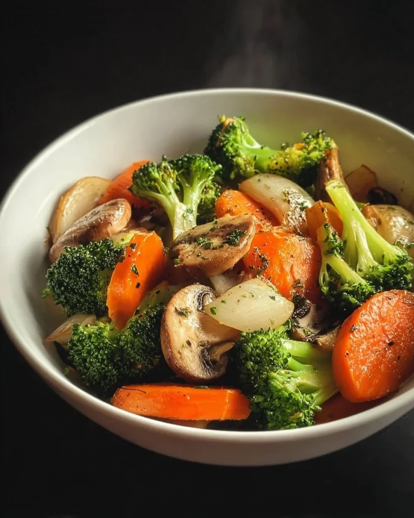 Sautéed veggie medley with colorful vegetables in a skillet