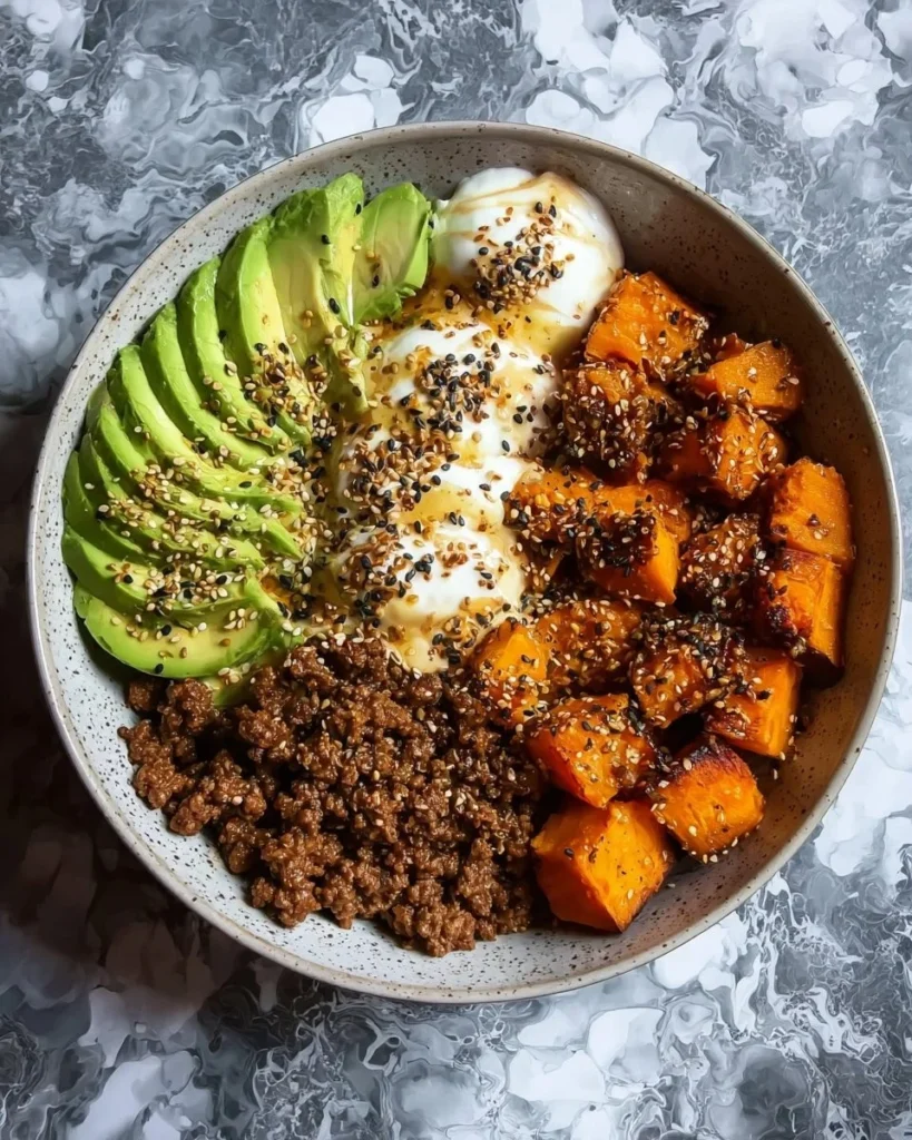 Savory Power Protein Bowl filled with nutritious ingredients and vibrant colors
