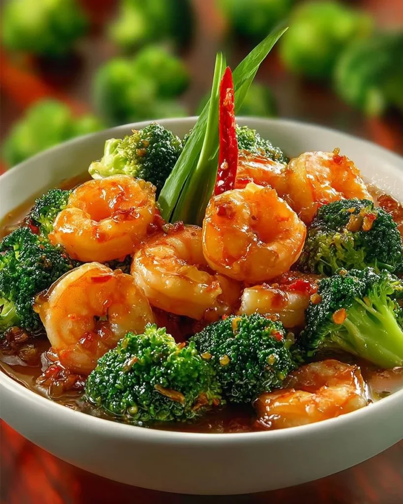 Shrimp and Broccoli Stir-Fry with colorful vegetables in a pan