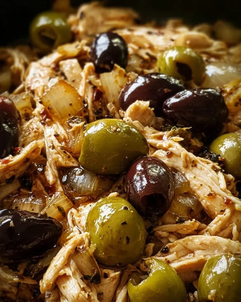 Slow cooker Mediterranean chicken with colorful vegetables and herbs