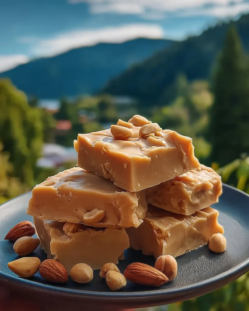 Deliciously soft peanut brittle made with peanuts and sugar
