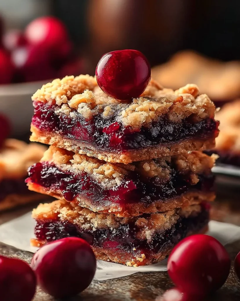 Southern Cherry Cobbler Bars with fresh cherries and a golden crumb topping