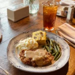 A delicious Southern Comfort meal with classic Southern dishes and ingredients.