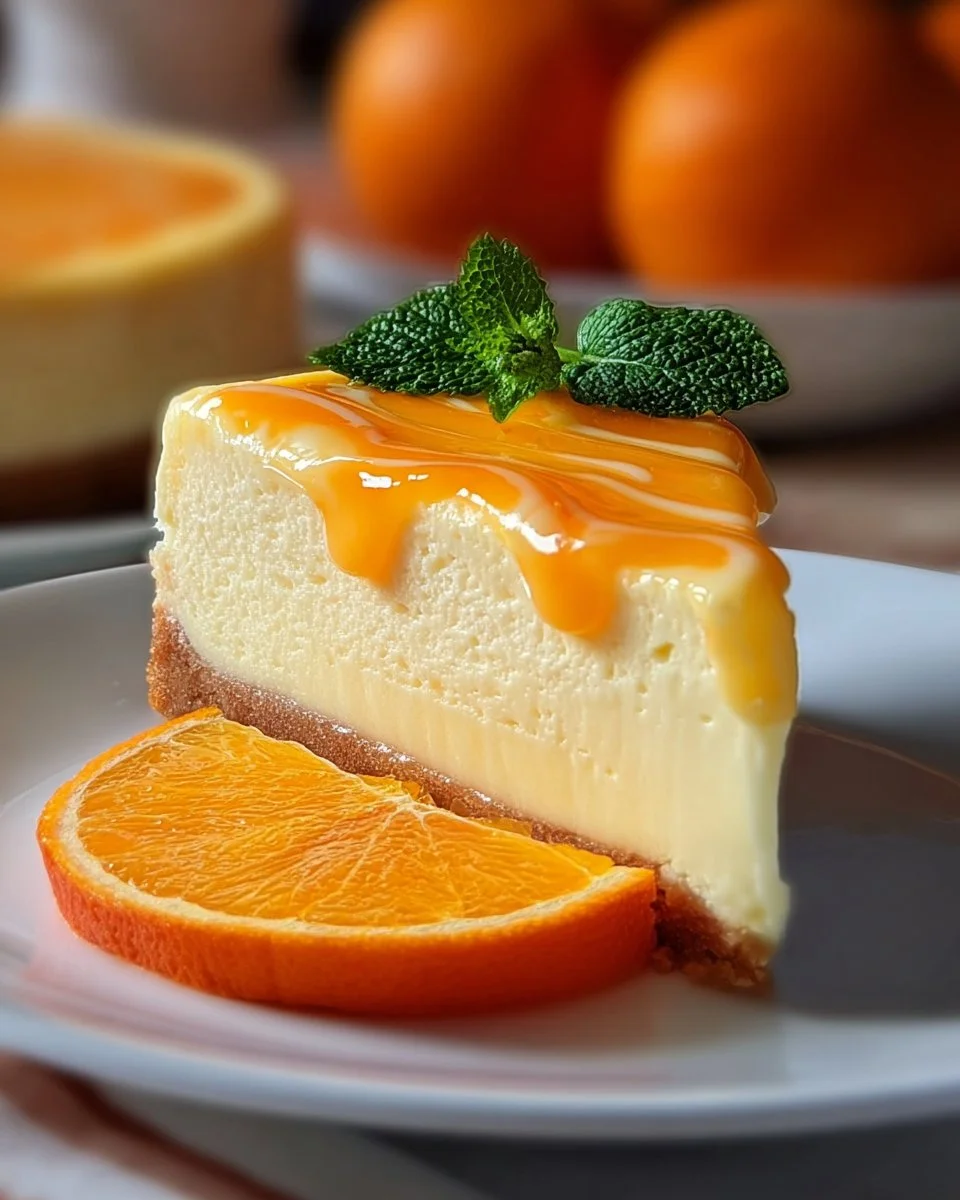 Southern Pineapple Orange Swirl Cheesecake with tropical fruit toppings