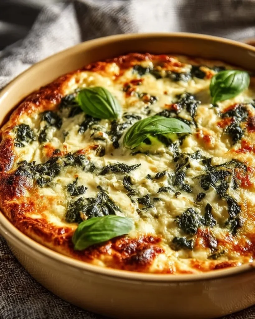 Delicious Spanish Cheese Bake with melted cheese and spices