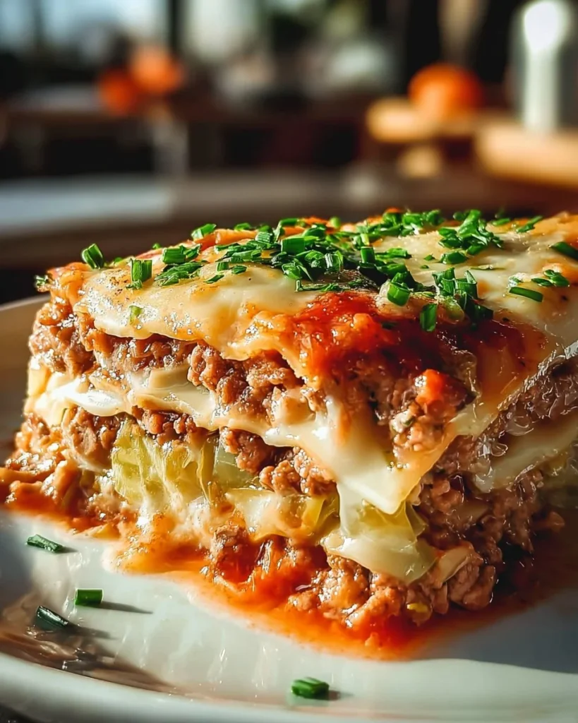 Delicious stuffed cabbage roll casserole baked to perfection