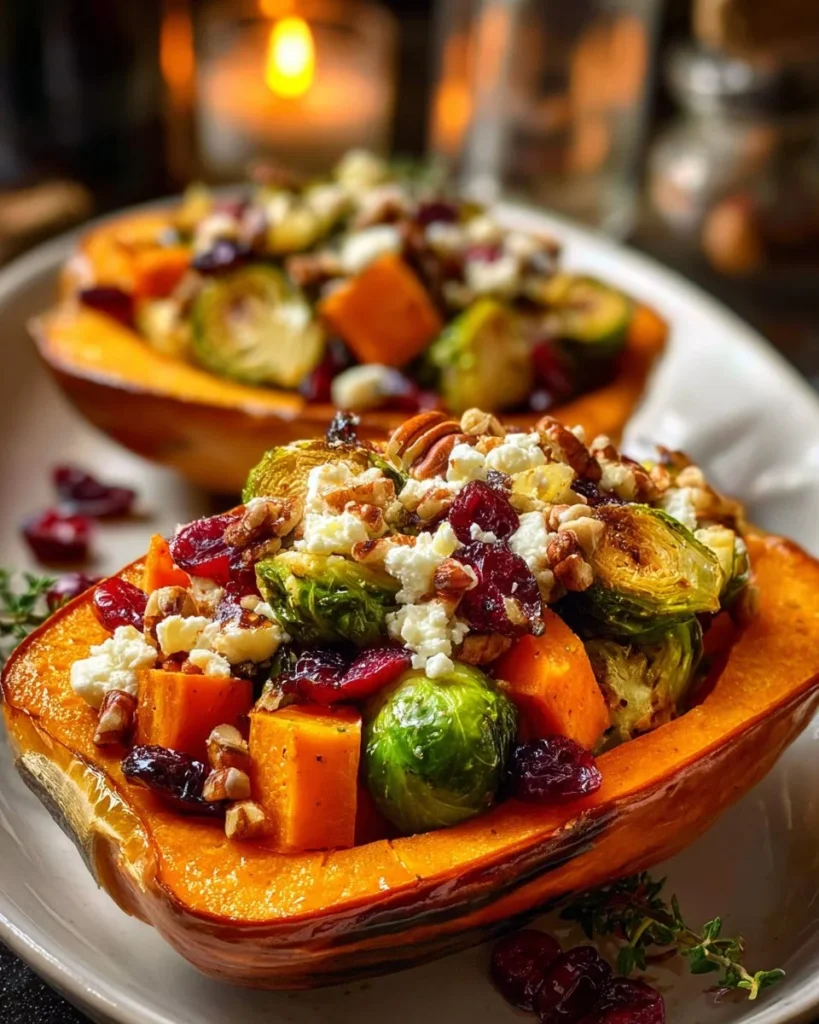 Delicious stuffed sweet potato boats topped with fresh ingredients.