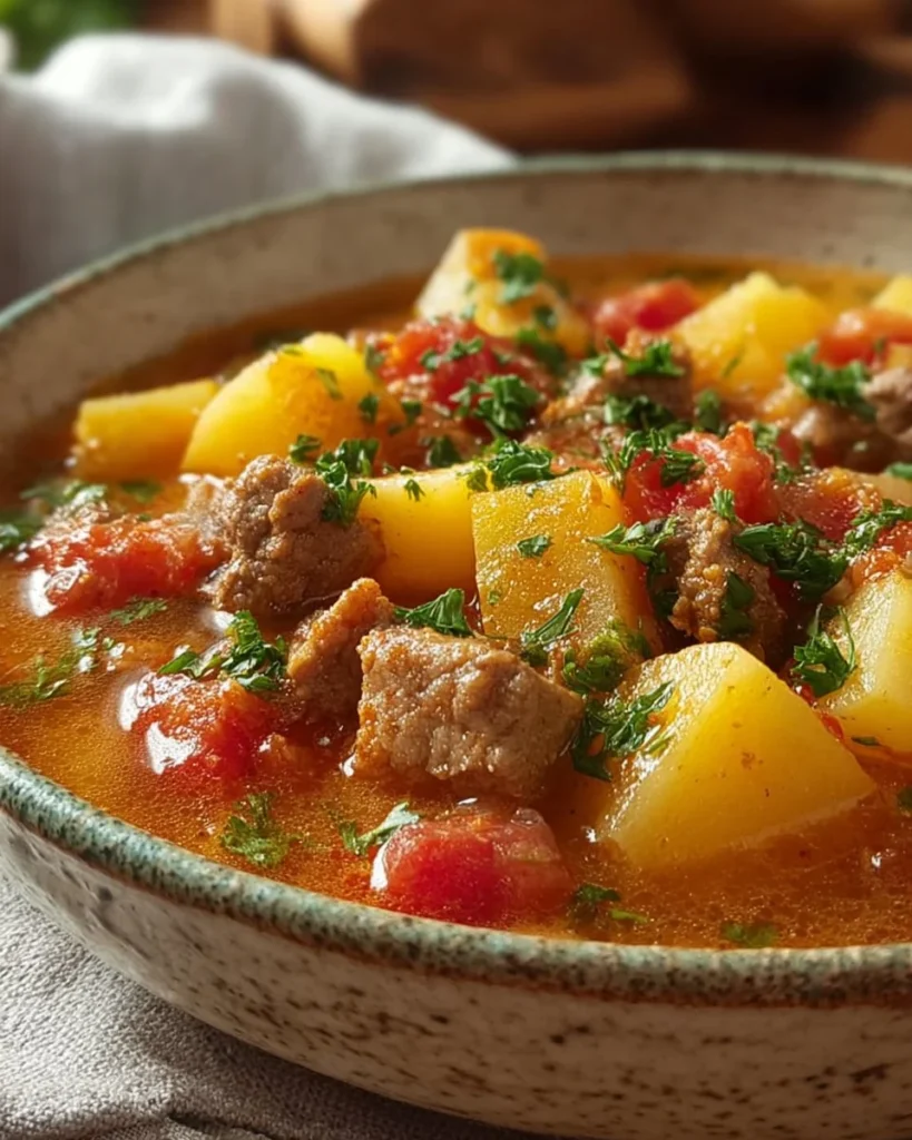 Delicious Summer Squash and Sausage Stew in a bowl