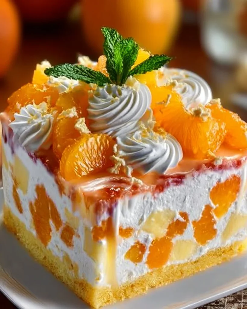 Vibrant Sunny Citrus Delight dessert featuring fresh oranges and lemons