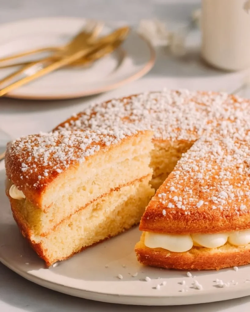 Delicious Tart of Saint-Tropez, a classic French pastry dessert