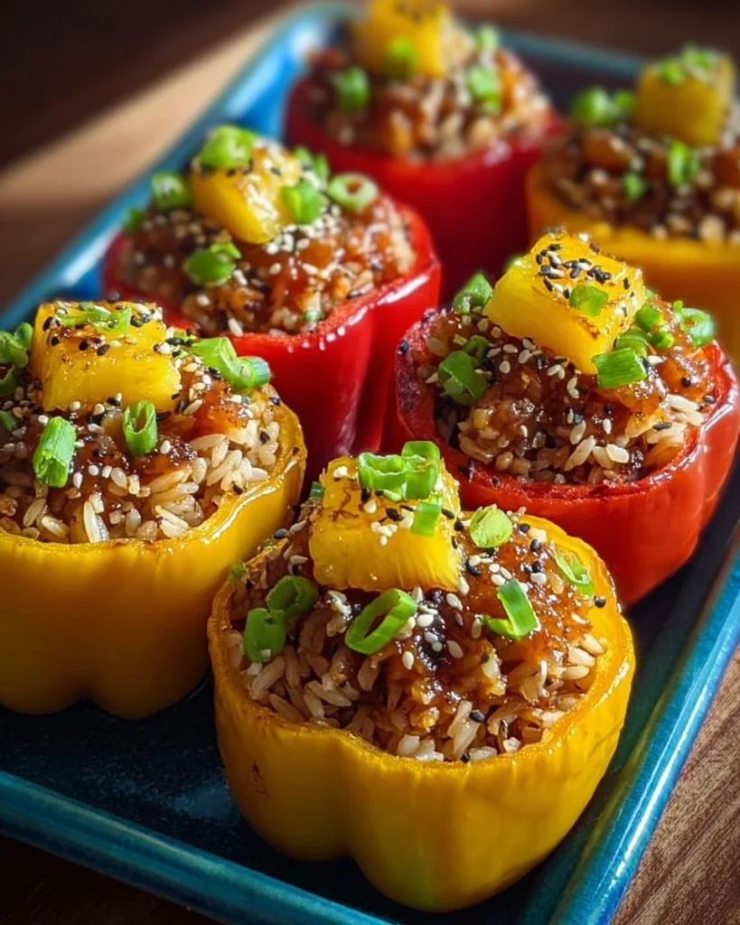 Teriyaki Pineapple Chicken Rice plated with vibrant colors and fresh ingredients