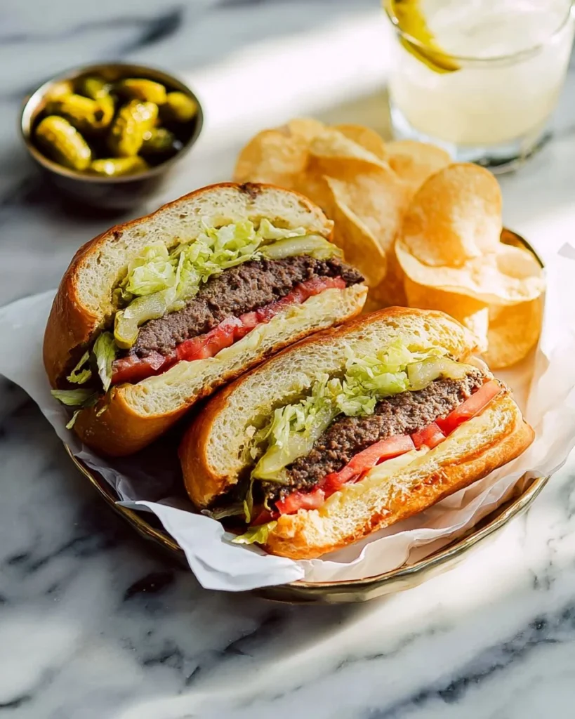 Delicious garlic burgers with fresh ingredients on a grill