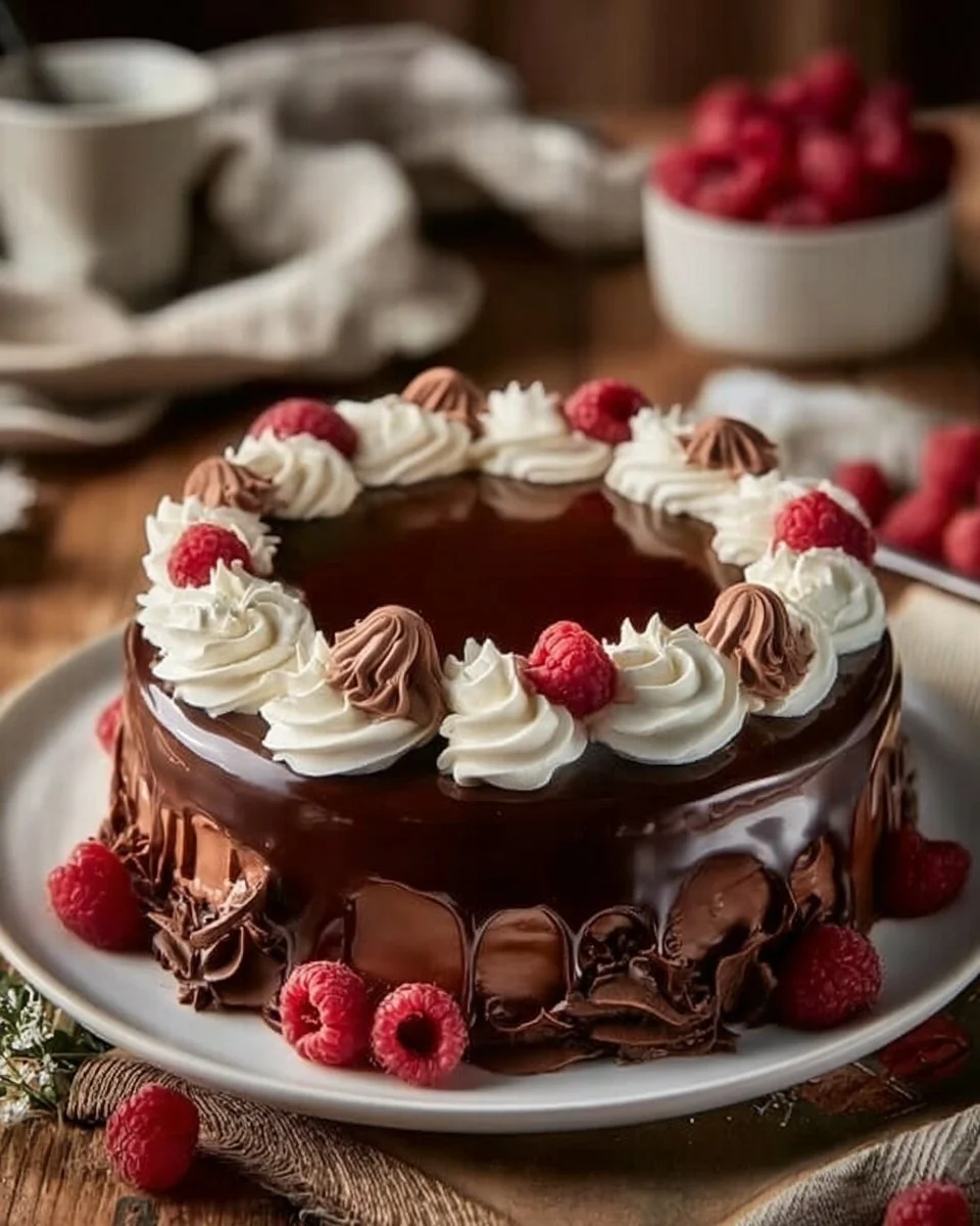 Triple Chocolate Mousse Cake - a rich and creamy dessert for chocolate lovers