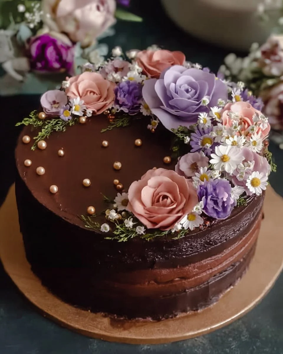 Beautiful Valentine's Day Cake with heart-shaped decorations and vibrant colors.