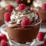 Whipped Chocolate Cheesecake Parfaits in elegant dessert cups