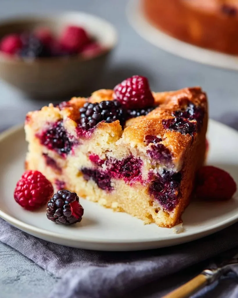 Delicious Wild Berry Bread Pudding topped with Zesty Orange Sauce
