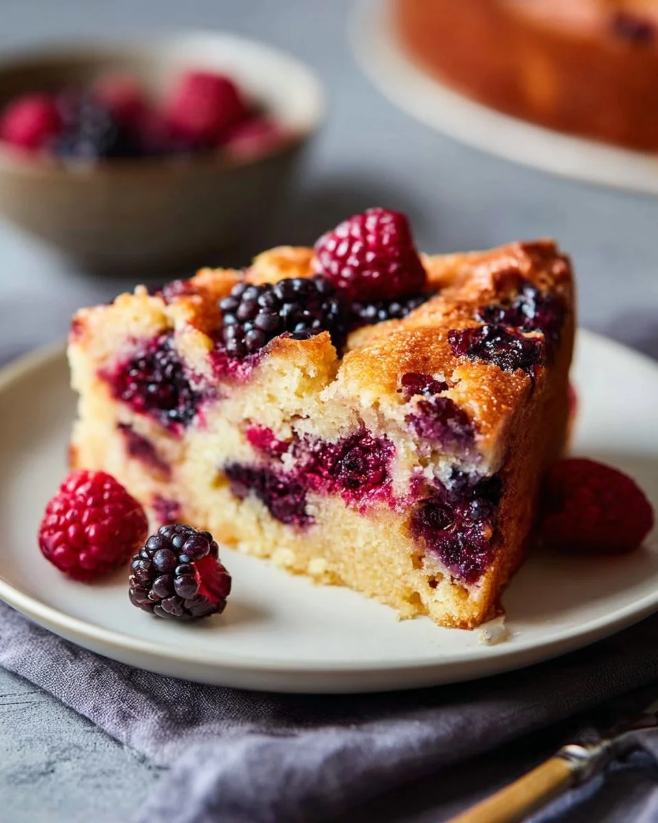 Delicious Wild Berry Bread Pudding topped with Zesty Orange Sauce