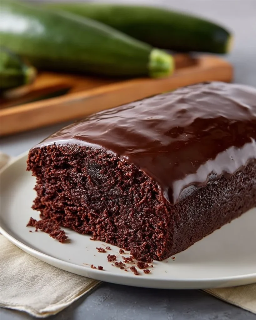 Delicious Zucchini Chocolate Cake with rich chocolate frosting